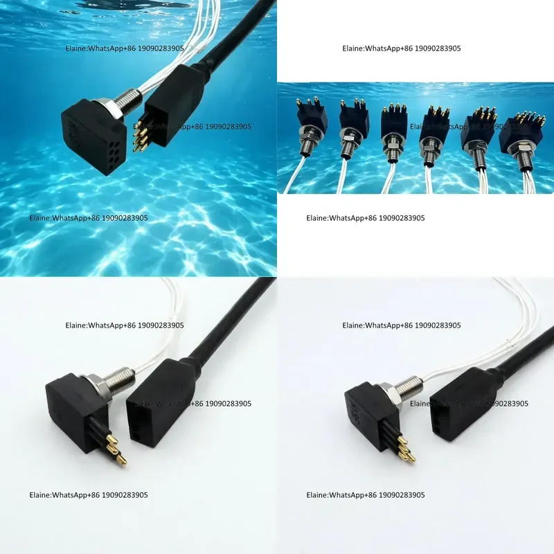 s Underwater Connector Flat Series 2-13 Pin 316 Stainless Steel Rubber Head Waterproof ConnectorWaterproof 6000