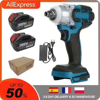 電動インパクトレンチブラシレスコードレス電動レンチ1/2インチ互換マキタ18vバッテリードライバー電源ツール