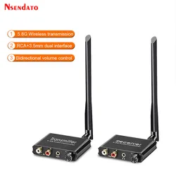 50M 2.4G/5.8G Wireless Wifi Audio Music Transmitter and Receiver With 3.5mm R/L RCA Wireless Audio adapter For DVD TV Computer