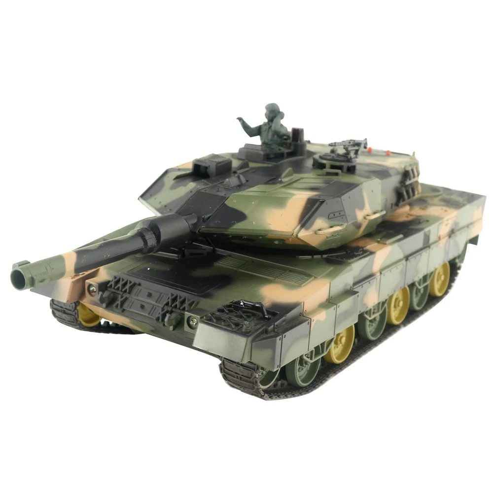 2024 Henglong Germany 2.4g Remote Control Simulation Tank Gun Type 1:24 Heavy Smoke Emission Sound Effect Model Children'S Gift