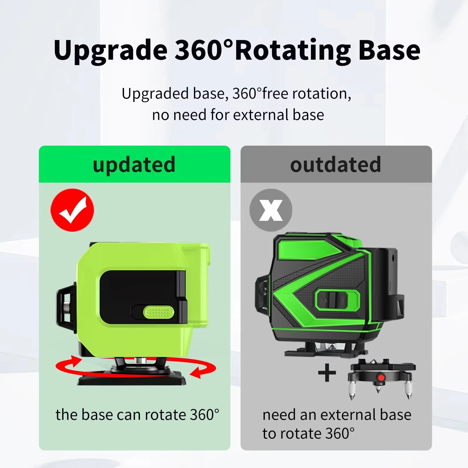 3D 12 Lines Green Laser Level, 360 Degree Self-Leveling, Construction Tool, Automatic Alignment, High Precision Measurement