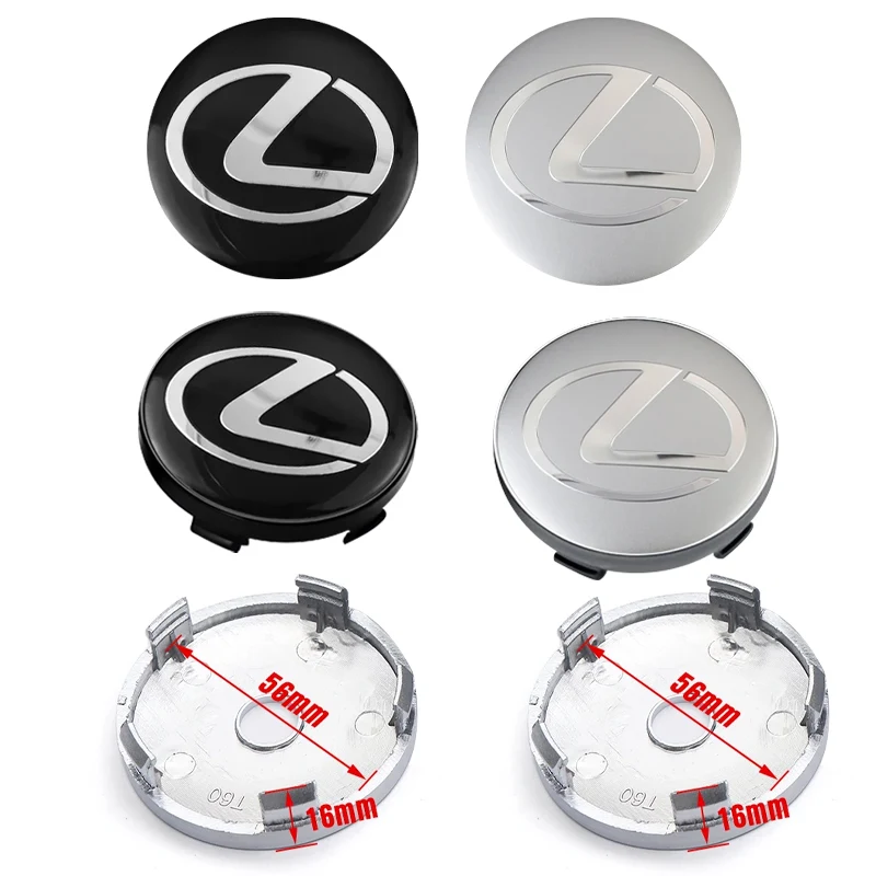 4pcs 56/60mm Wheel Hub Center Caps For Lexus ES RX NX LS UX LM LX GX LC RZ IS CT GS RC HS SC TX LBX IS300 RX3 Auto Accessories