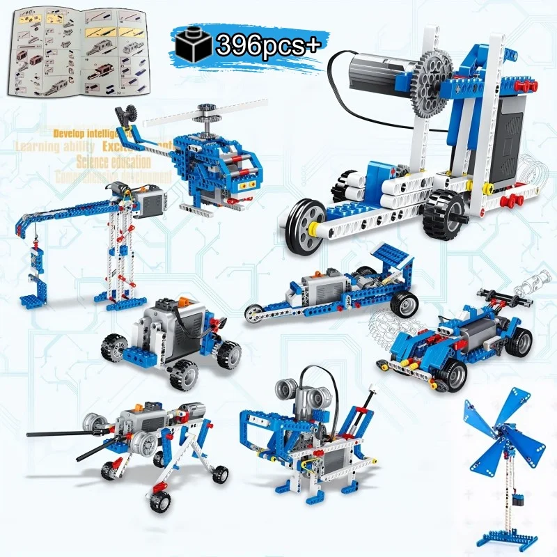 

НОВЫЙ STEM-набор: Технические детали, мультитехнологичное программирование, образовательный конструктор для детей, 396 деталей, подарок на день рождения