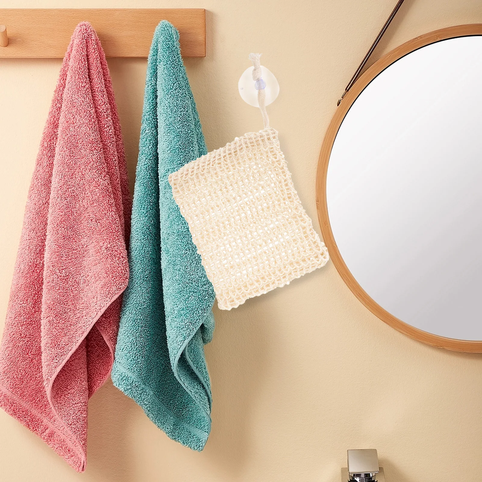 

5Pcs Portable Foaming Soap Bag Exfoliating Mesh Pouch for Bar Soap Shower Bath Cotton Linen Material