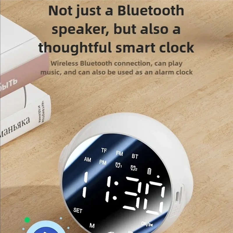 

AT19-многофункциональный интеллектуальный будильник, динамик Bluetooth, голосовой помощник с искусственным интеллектом, высокая громкость, таймерная сигнализация