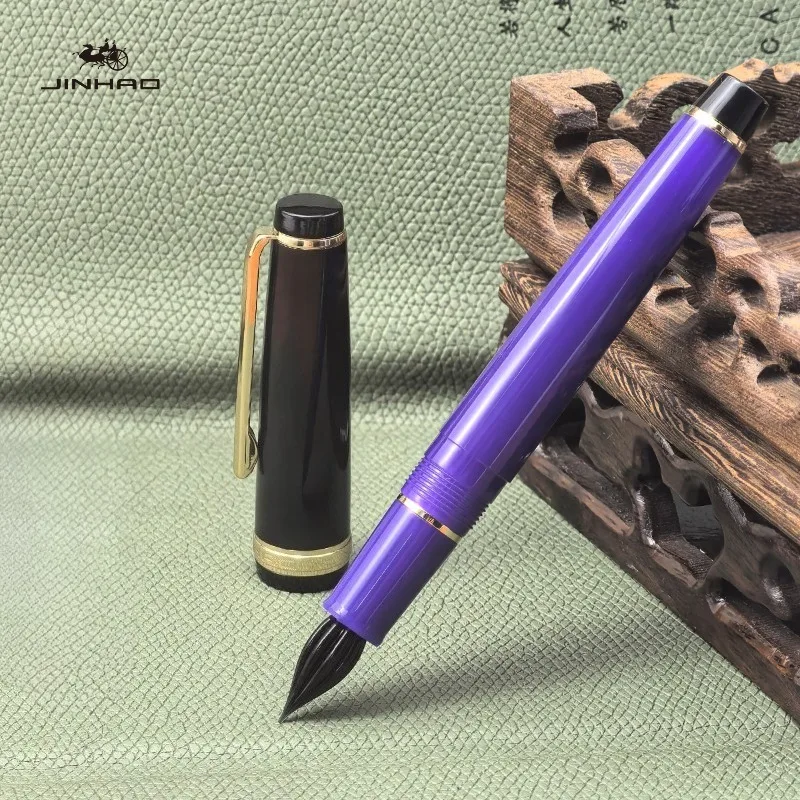 

Перьевая ручка JINHAO 82 из стекла ручной работы с тонким пером для плавного письма, для каллиграфии, школы, офиса, художественных принадлежностей, канцелярских товаров