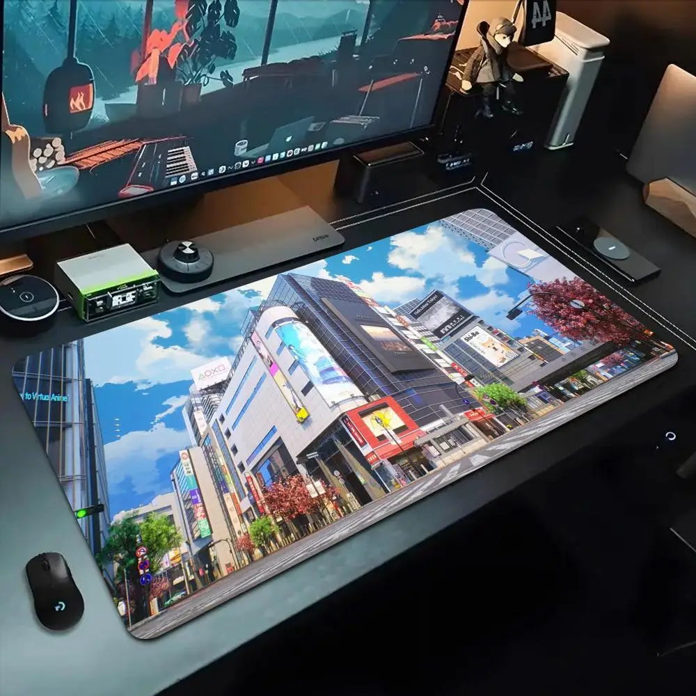 

anime tokyo city Mouse Pad 500X1000 mm Large Gaming Mousepad Gamer XL Rubber Otaku Keyboard Pad Laptop Desk Mat
