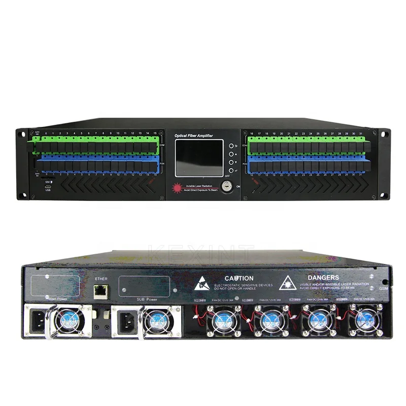 

KEXINT High Power 1550nm 2U PON WDM GPON Solution CATV 12 24 36 Ports Optical Fiber Amplifier