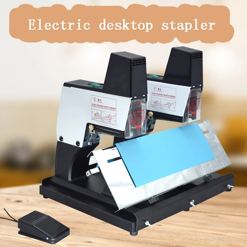 A3 Electric Double Head  Flat/Saddle Stapler Machine Stitcher For Universal Staples Binder Paper Book Binding Machine ST105G 160