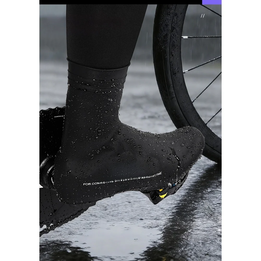 Thermal Waterproof Windproof Silicone Cycling Shoe Covers Anti Slip Overshoes For Cold Weather Biking Riding Bicycle Accessories