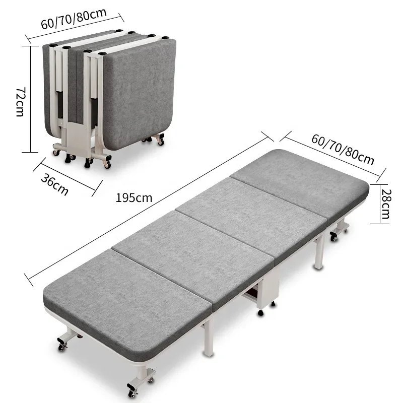 adjustable living room sofas foldable bed dormitory folding beds rollaway single foam metal folding bed with mattress