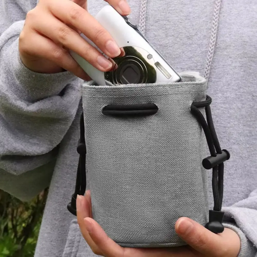 

Waterproof Camera Bag Lightweight Durable Lens Drawstring Pouch Compact Fleece Photography Protective Bag Photography