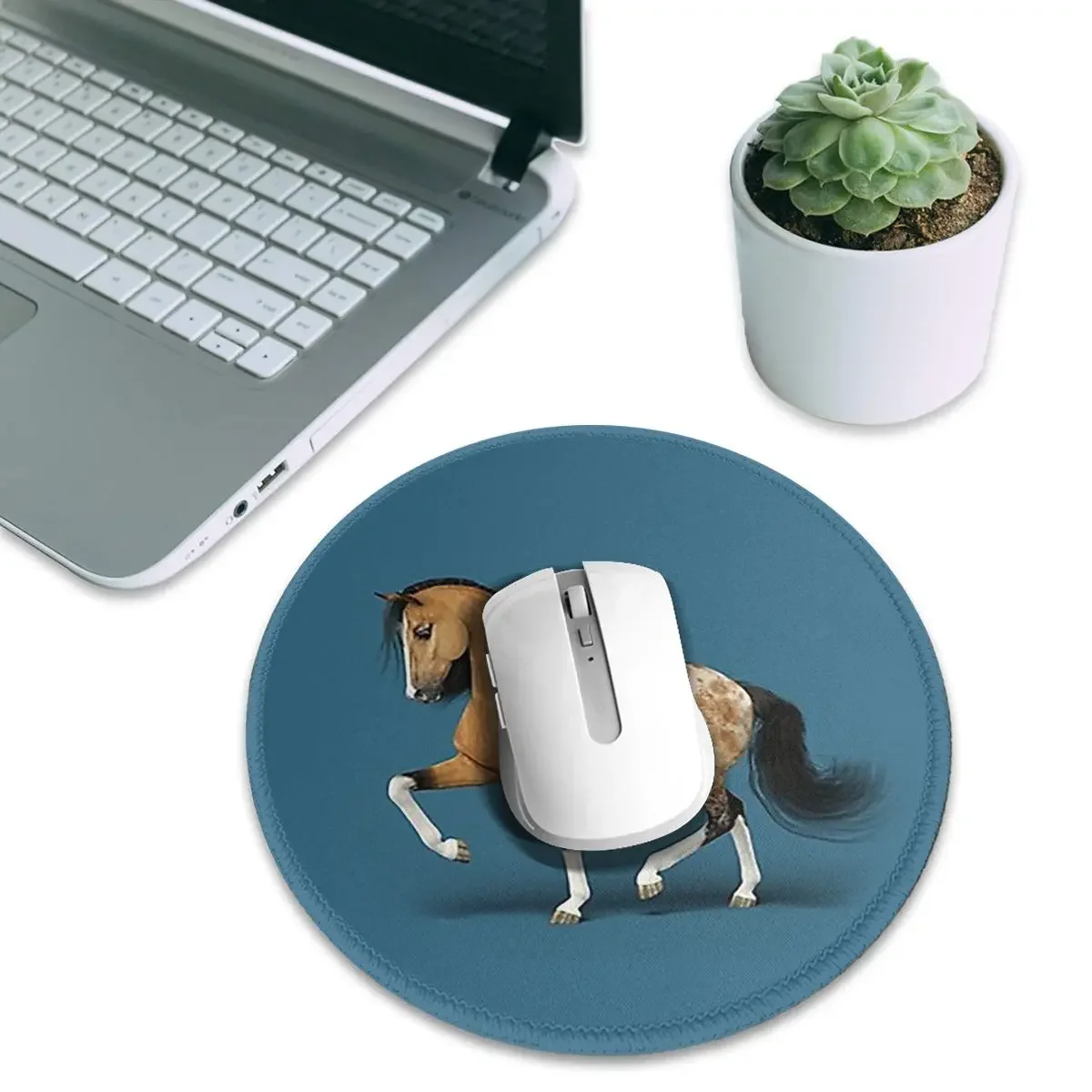 Buckskin Appaloosa Horse Round Mouse Pad Computer Keyboard Mouse Mat Gaming Laptop Desk Mat Office Table Mats