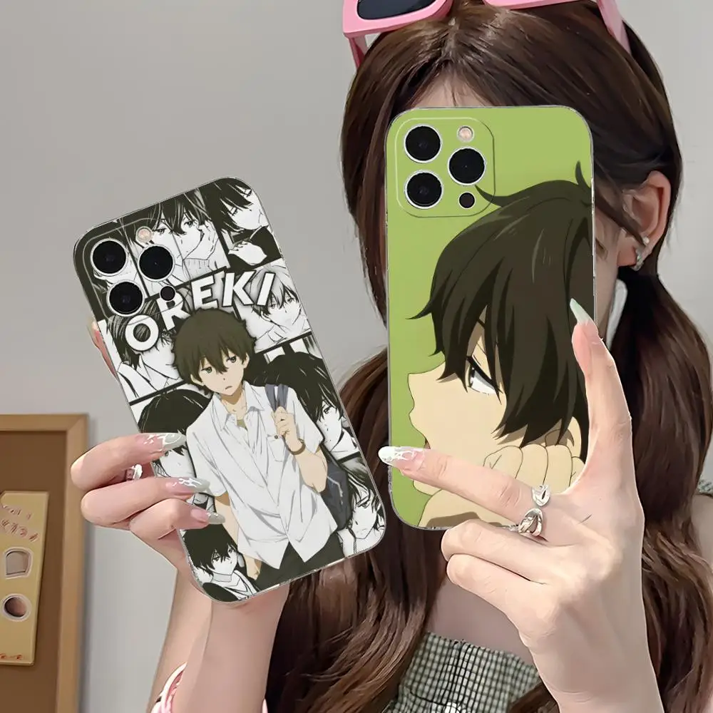 

Чехол для мобильного телефона Hyouka Oreki Hotarou для iPhone 17, 16, 15, 14, 13, 12, 11 X XR XS Air Pro Max Plus, мини-прозрачный красочный чехол, роскошный
