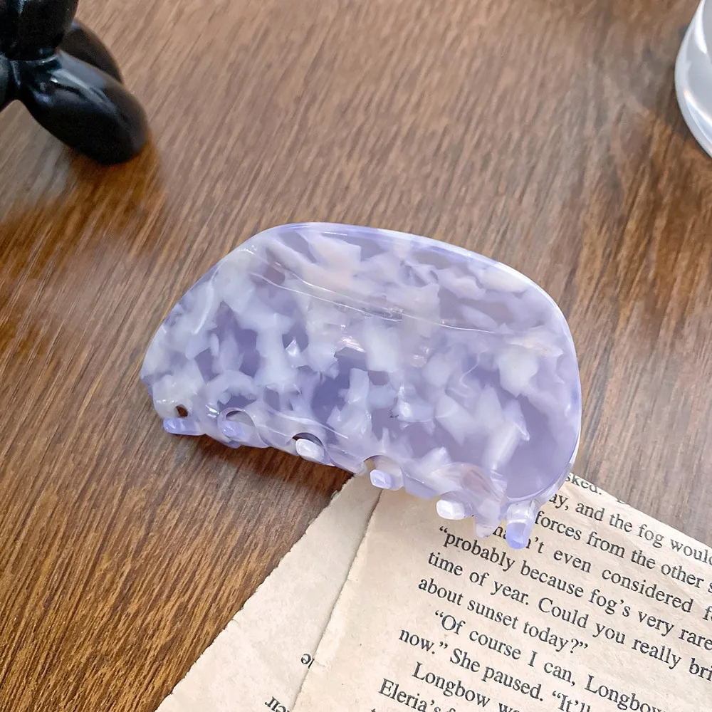 

Leopard Printing Fresh Acetate Hair Claw Colorful Hair Clip Cloud Shape Shark Clip Geometry Headwear Tortoiseshell Hair Claw