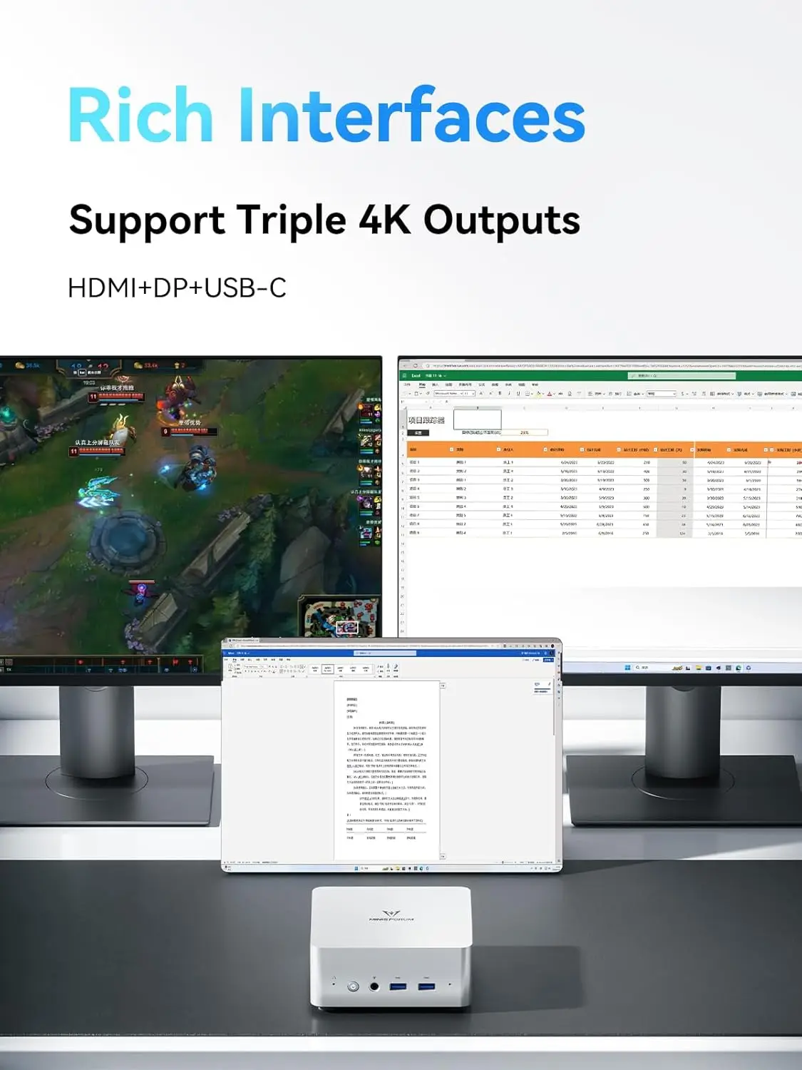 Мини-ПК MINISFORUM UN1290: Intel Core i9-12900HK, тройной дисплей 4K, 2,5G LAN, WiFi 6E/BT5.2