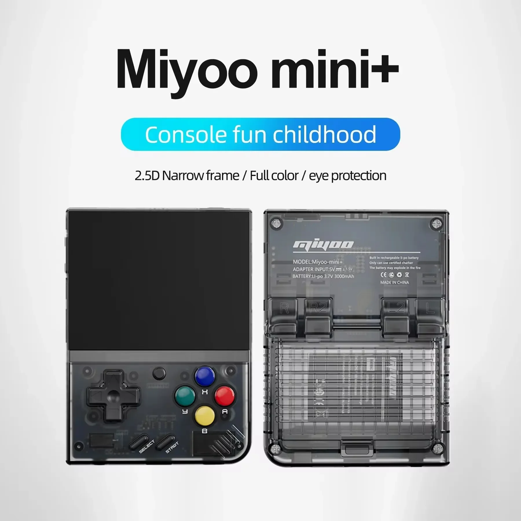 MIYOO 미니 플러스 휴대용 레트로 핸드 헬드 게임 콘솔 V2 미니 + 3.5 인치 IPS 스크린 클래식 비디오 게임 콘솔 Linux 시스템 선물