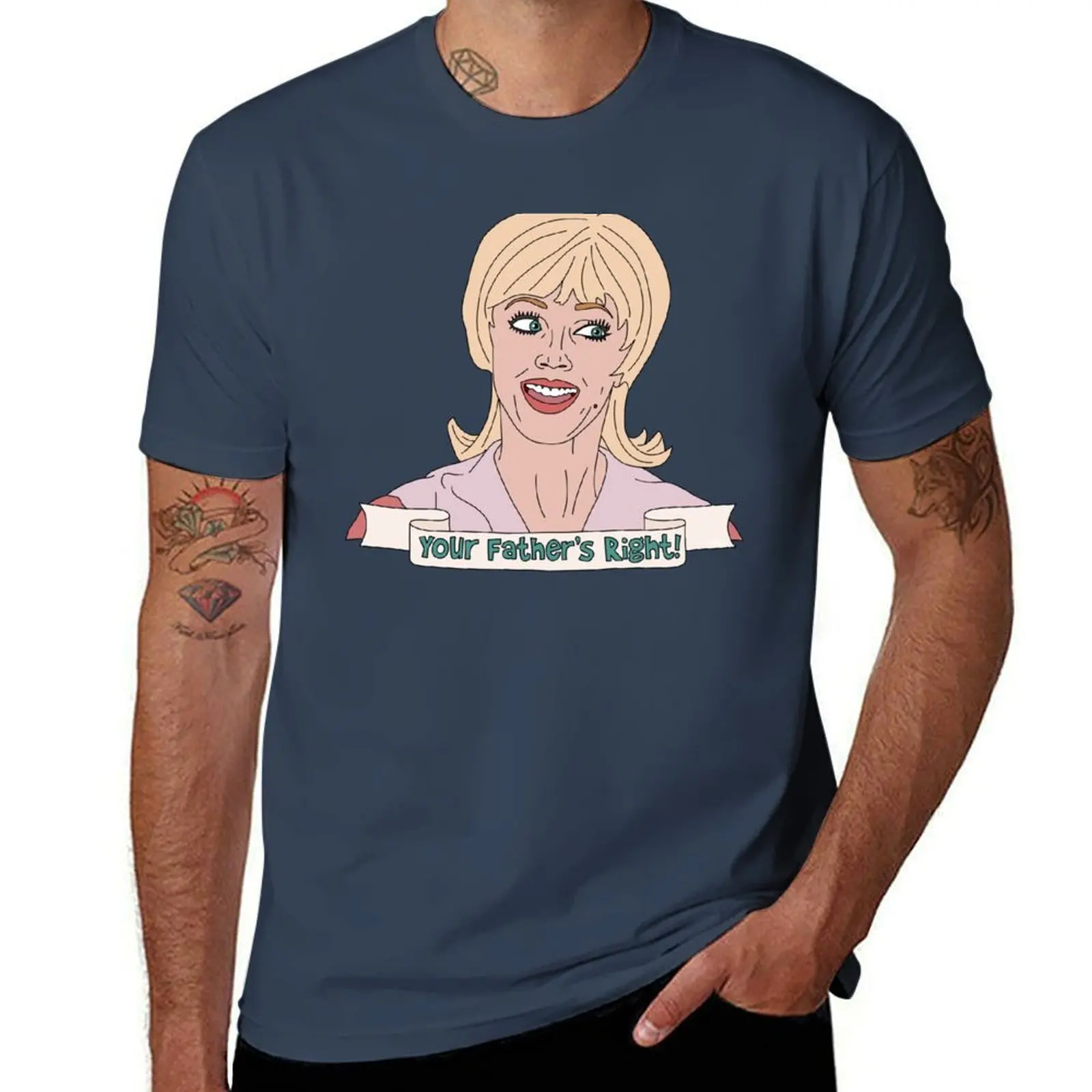 

Right! Father’s Your T-Shirt Basic Short Sleeve Cotton Blend T-Shirt