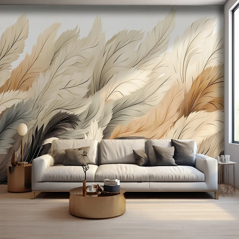MU8015 3D Mural Wallpaper Nordic Ins Floral Background Photo Wall Painting Pastoral Flowers Bedroom Living Room Decor Tapety Art