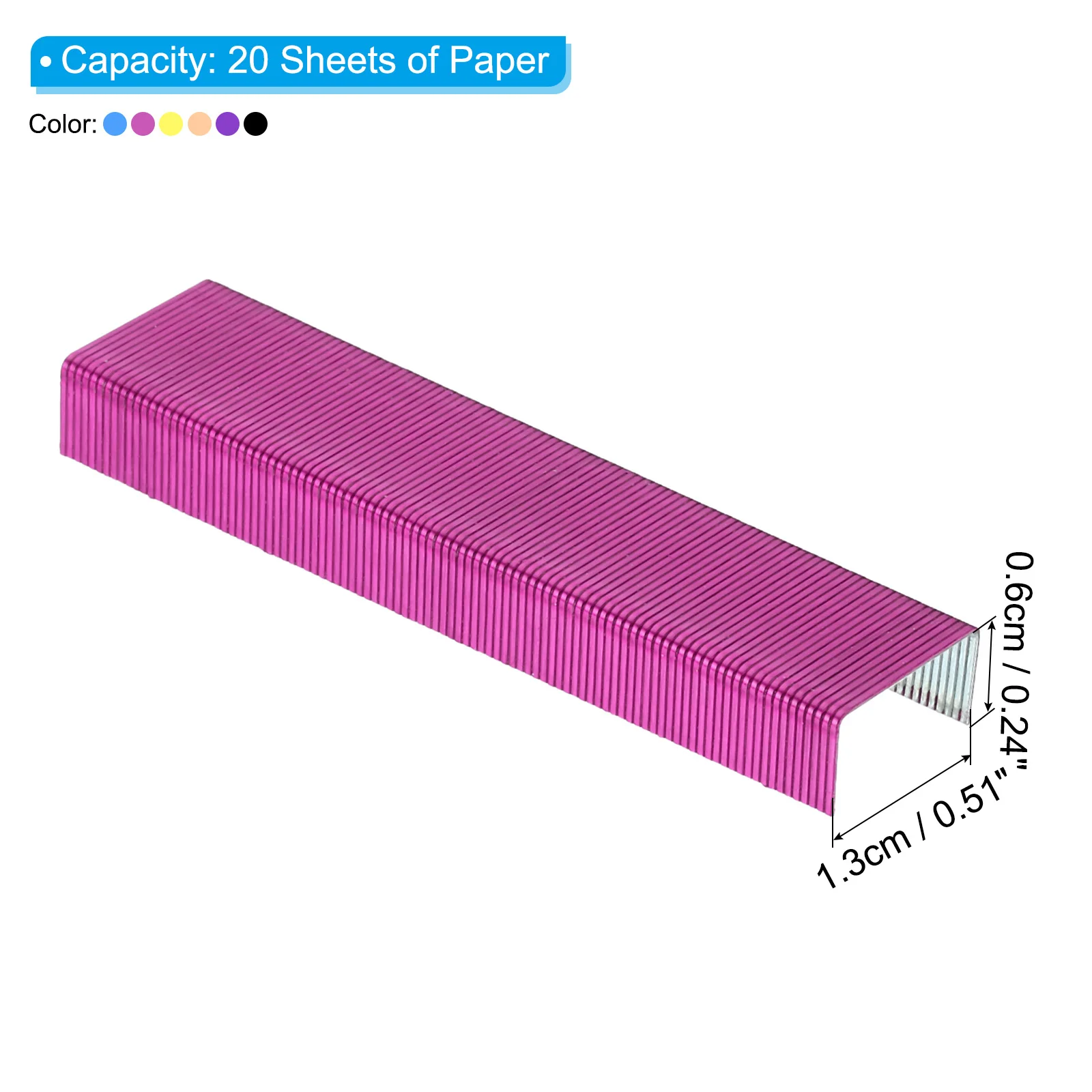 Imagem -02 - Grampos de Metal Padrão Acessório de Escritório Papelaria Escolar Arquivo de Papel Material de Encadernação para Documentos 26 6pack 6000 Pcs