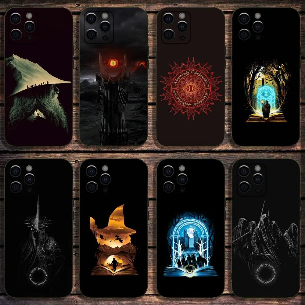 Movie The L-Lord  R-Rings Phone Case For Apple iPhone 15,14,13,12,11,Pro,X,XS,Max,XR,Plus,Mini Soft Black Cover