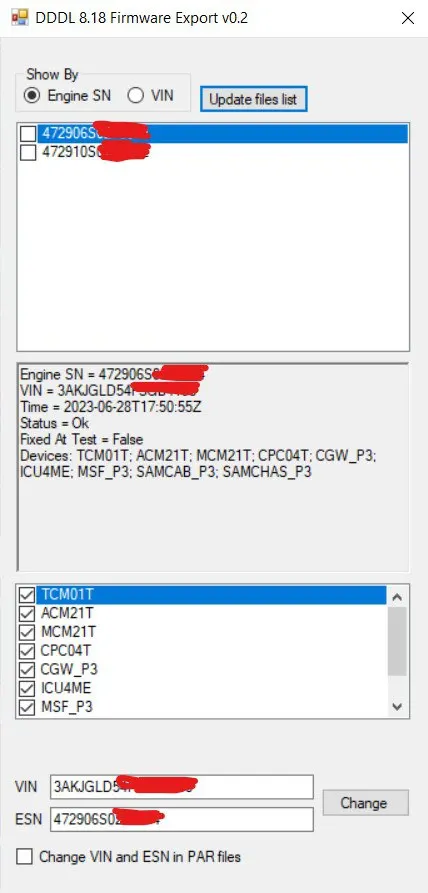 

Detroit Diesel DDDL Dataset Firmware Export&Import Tool