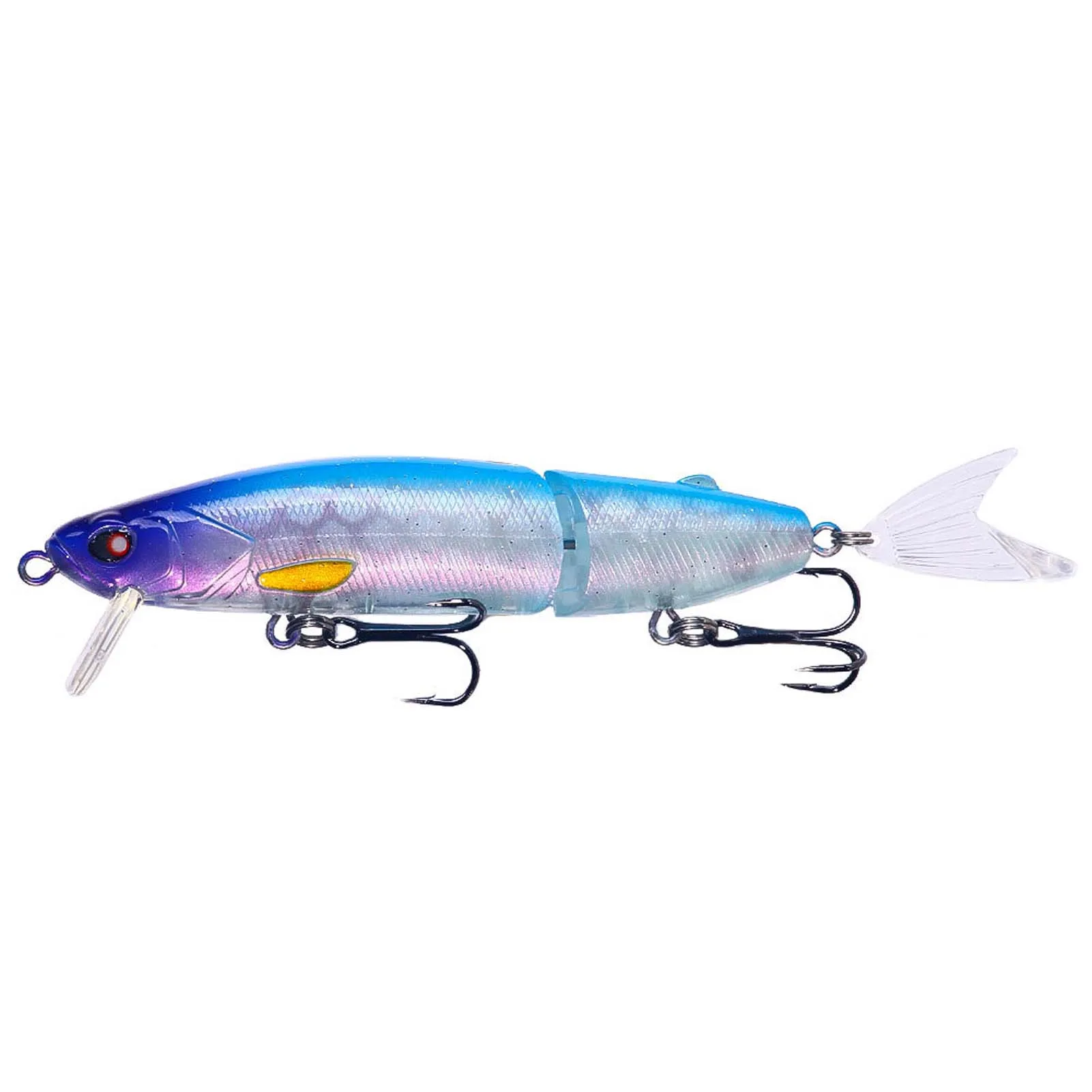 2pcs Fishing Multi Jointed Swimbaits 2-Section Wobbler Minnow 12cm 16.3g Hard Lures Artificial Baits with Treble Hooks Fishtail