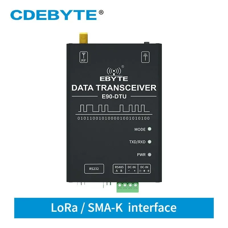 

LoRa Long Range 433MHz 22dBm Wireless Modem RS232 RS485 CDEBYTE E90-DTU(400SL22P) RSSI Relay Modem 8V-28V Transceiver Module