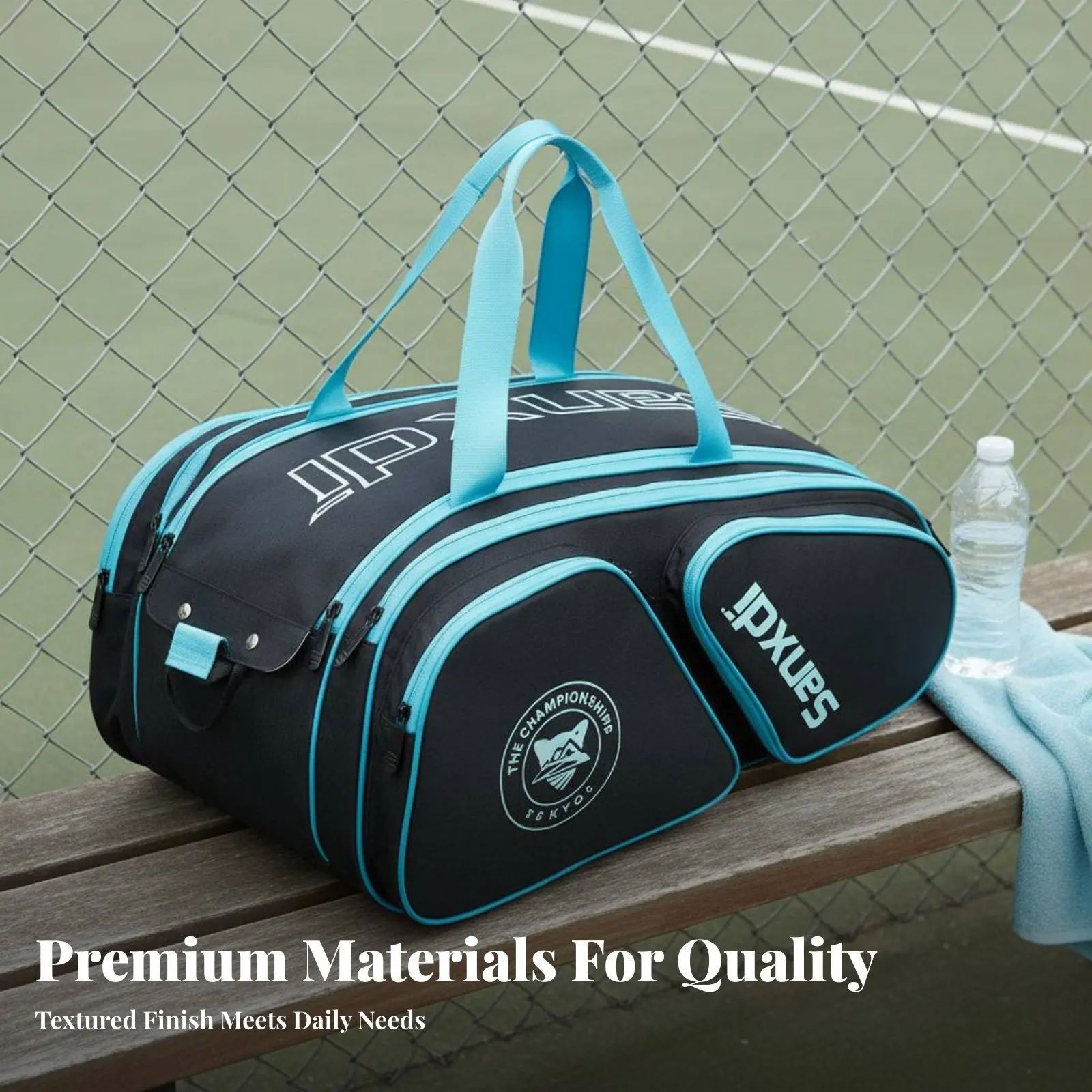 

Pickleball Racket Bag Multiple Pockets Multi-Pocket Sports Backpack Racquet Bag with Shoe Compartment Large Capacity