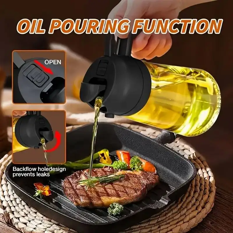 470ml Kitchen Oil Spray Bottle BBQ Cooking Olive Oil Dispenser Camping Baking Empty Vinegar Soy Sauce Sprayer Containers view 3