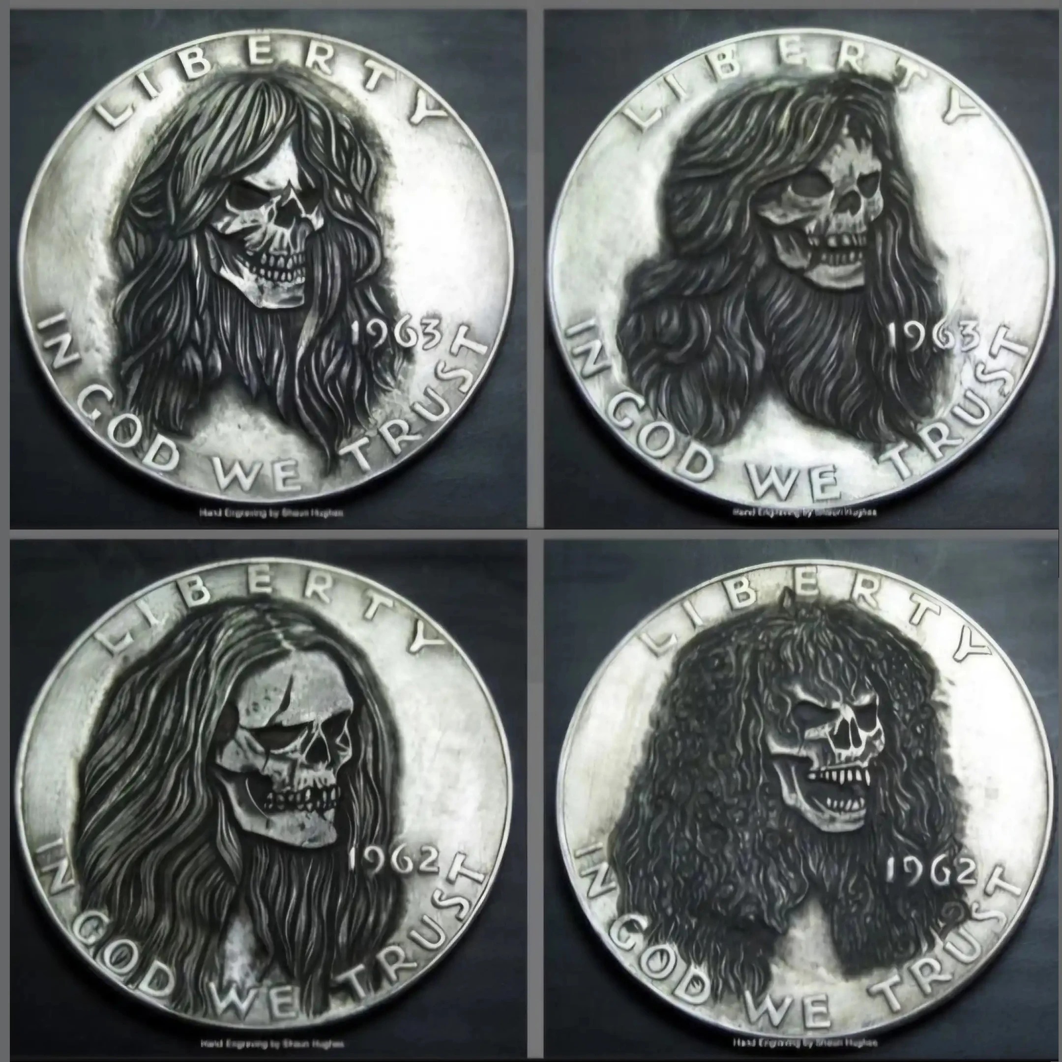 

1pc US 1962 1963 Wanderer Skull Replica Coin, Home Decor, Travel Souvenir Medals, Collectible Gifts