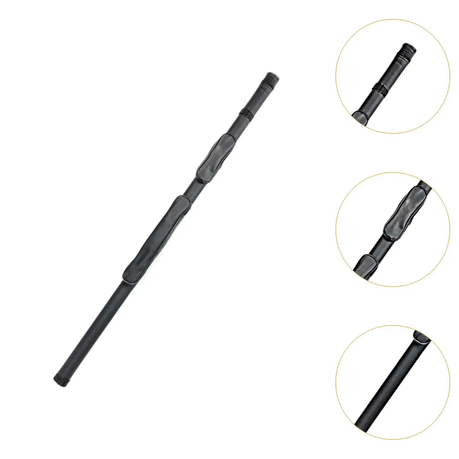 Professional Snooker Cue Case PU Leather Billiard Equipment Holder for 2 Pool Cues with Accessory Pouch