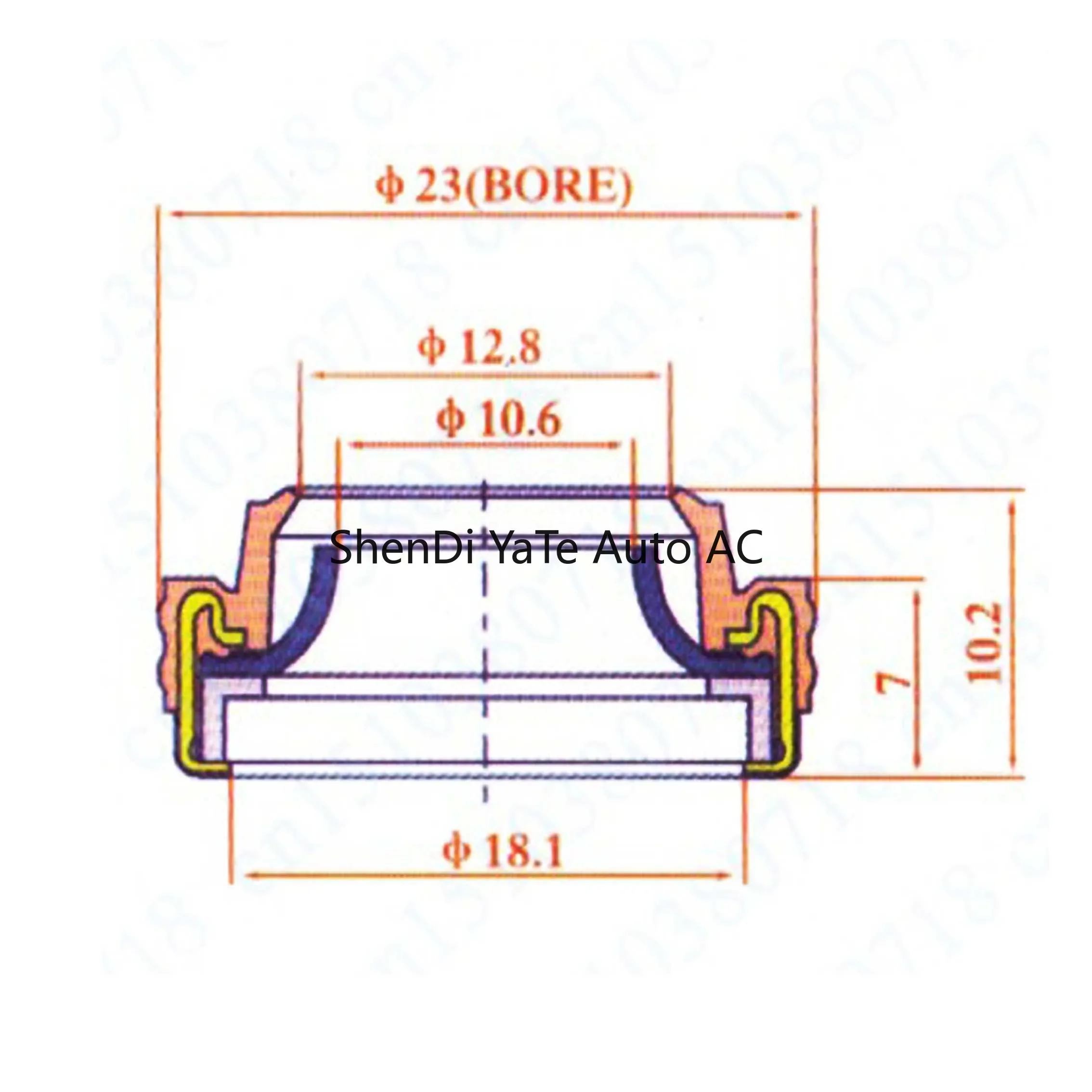1028888 1021291 Air Conditioning Compressor Oil Seal Stamp Gasket For FS10/FX15/VF2,Car A/C Compressor Shaft Seal 1677171