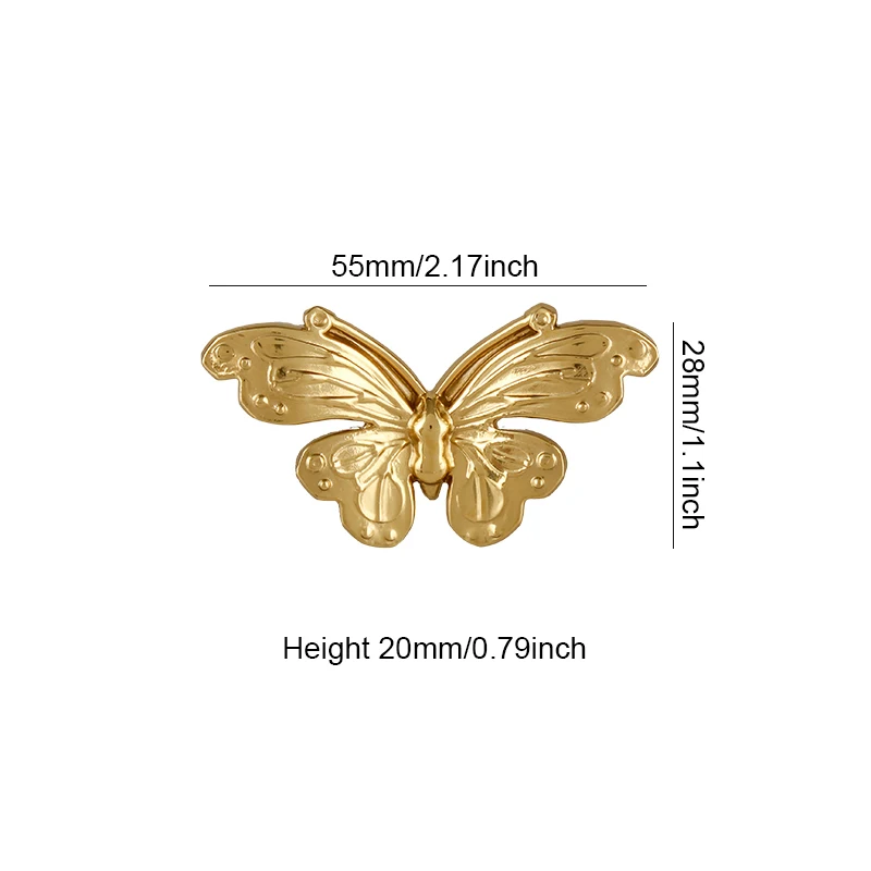 10PCS Solid Brass Butterfly Design Furniture Pulls Handles Drawer Knobs Cupboard Wardrobe Closet Dresser TV Cabinet Pulls Gifts