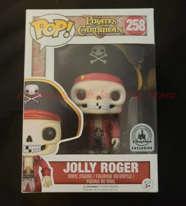 NEWest 2024 FUNKO POP Pirates of the Caribbeans Captain Jolly Roger #258 Vinyl Action Figure Models for Children Toys