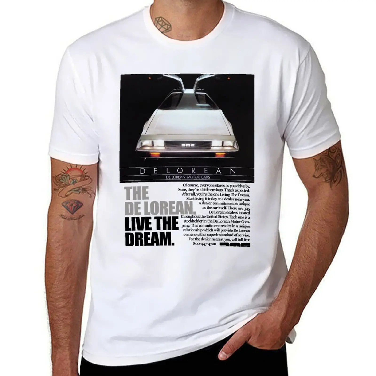 

DE LOREAN T-Shirt t shirt man plain t shirts for man pack white T-Shirt