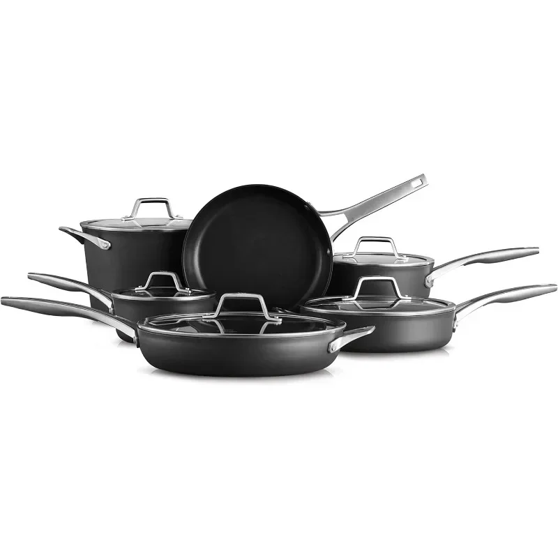 

Calphalon Premier Hard-Anodized Nonstick Cookware Dishwasher and Oven Safe Pot Set, Durable and Versatile Kitchen Cookware