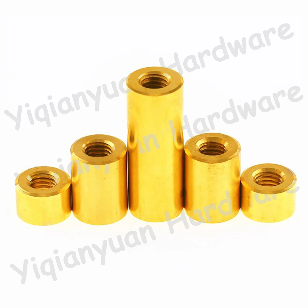 Dystanse mosiężne okrągłe Yiqianyuan M1.6xP0.35 z grubym gwintem, przedłużone, miedziane, małe szpilki, długość od 1.5mm do 30mm, średnica zewnętrzna 3mm