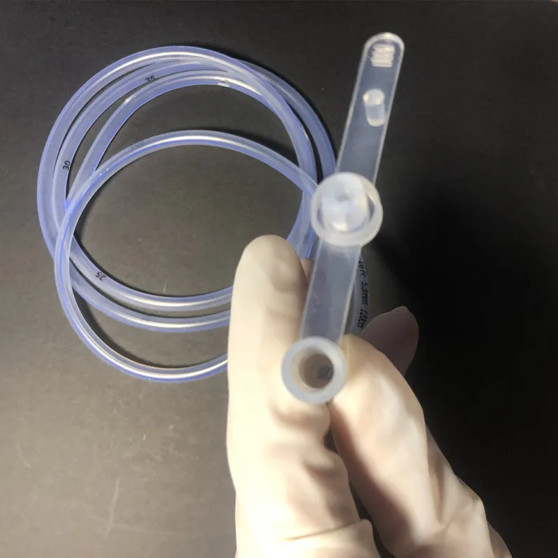 Disposable Silicone Gastric Tube Adult Patients Liquid Food Feeding Tube Through Nose Stomach Tube Sterile Packaging 16Fr 18Fr