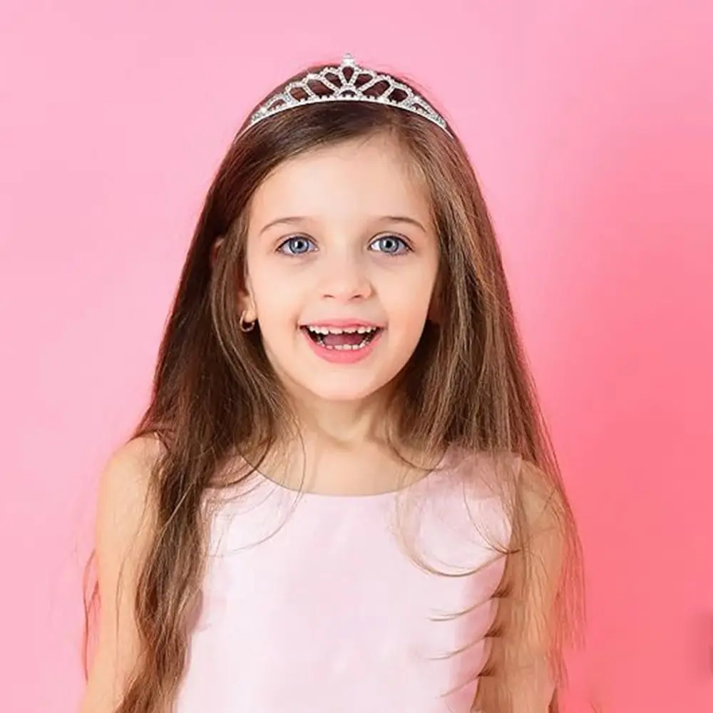Headwear Rhinestone Princess Crystal Tiaras Shining Crystal Wedding Tiaras Rhinestone Hair Hoop Birthday Party