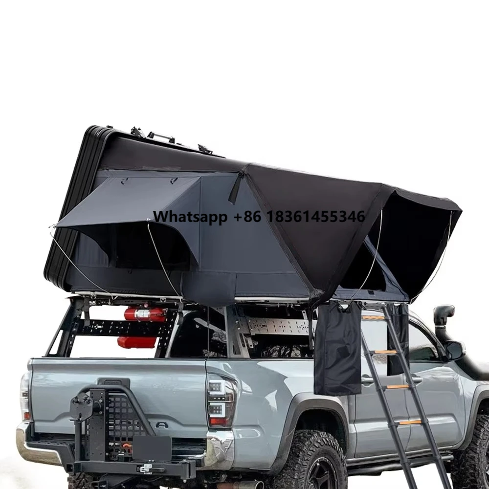 

Hardtop 4 Person Aluminum Clamshell Hard Shell Roof Top Tent Waterproof Car Hardshell Rooftop Tent RTT Roof Top Camping Tent