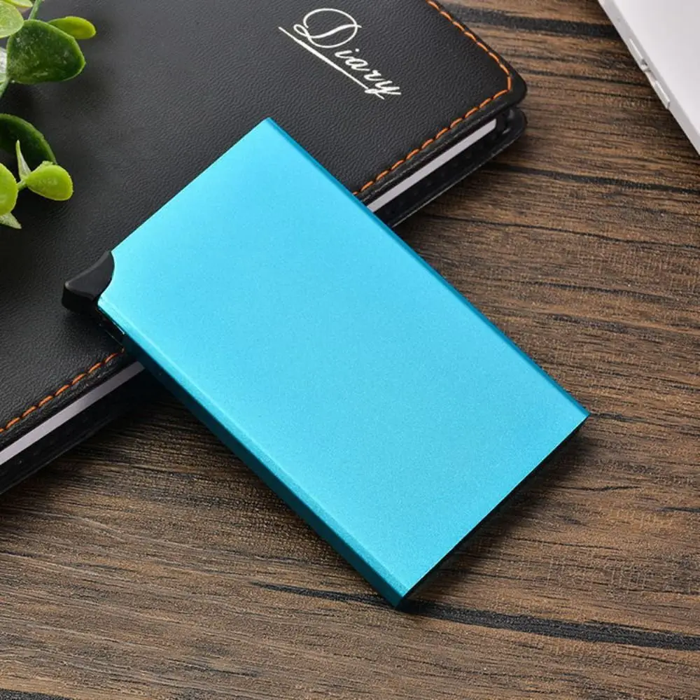 Aluminum Alloy Credit Card Holder Automatic Pop Up ID Card Protector Purse Anti-theft Wallet RFID Blocking Card Box Business