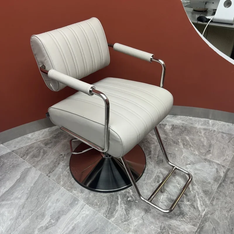 Simple Professional Hair Salon Barber Chair Swivel Lift Barber Chair Perm Hair Dyeing Silla De Barbería Salon Furniture