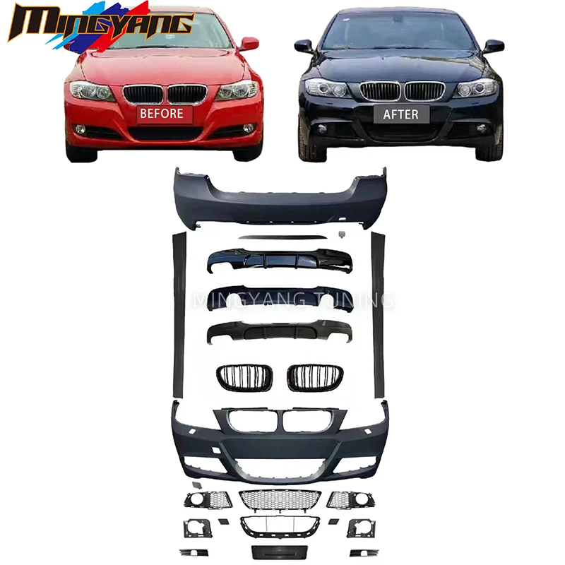 

Modification MT Conversion Kit M-tech Style Spoiler Front Bumper Car Parts Upgrade 3 Series E90 Accessories Body Kit for E90