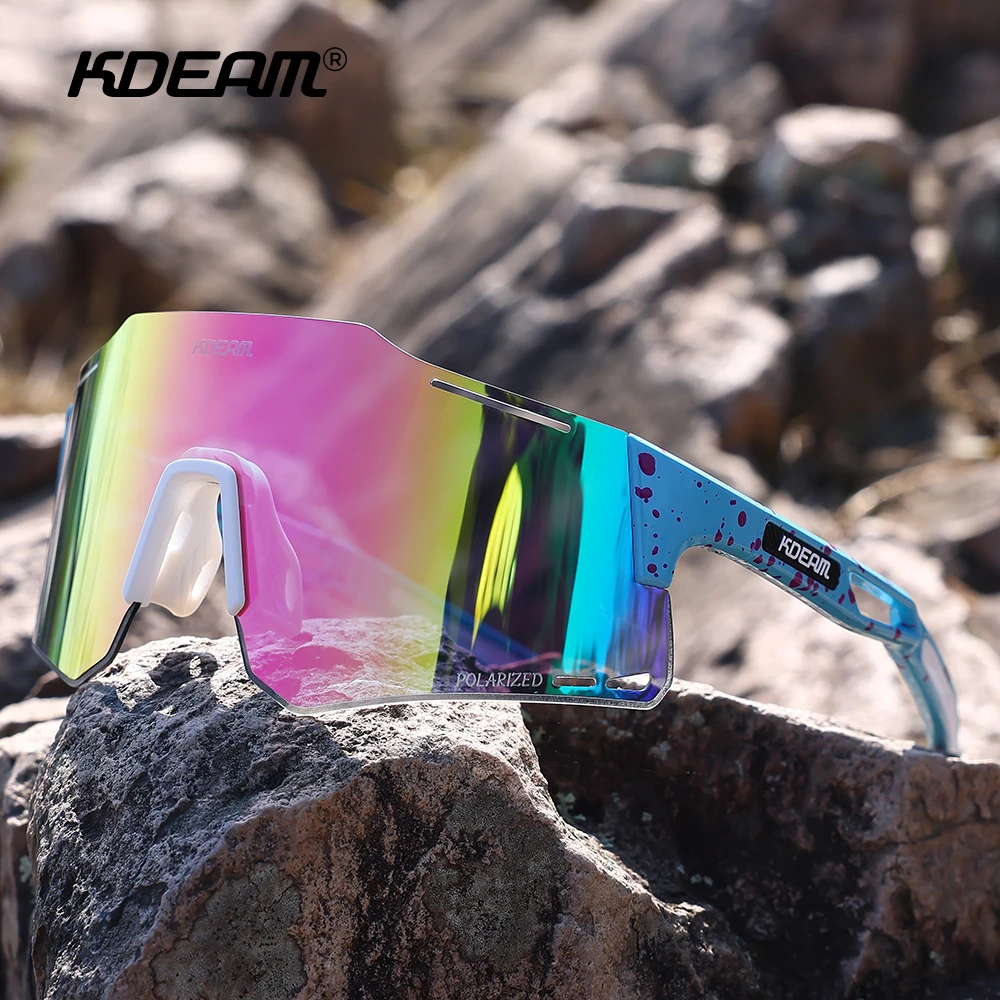 KDEAM Off-Road okulary przeciwsłoneczne na rower mężczyźni spolaryzowane soczewki odporne na uderzenia TR90 bezpieczne oprawki okulary przeciwsłoneczne na rower górski damskie
