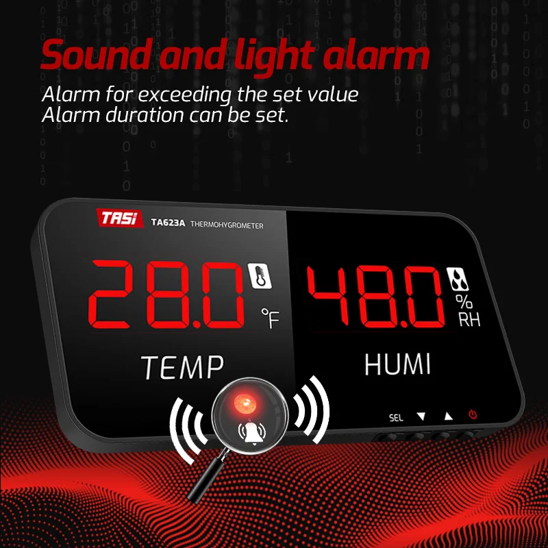 TASI TA623A TA623B Intelligent Hygrometer Termometer Temperatury Humidity Meter LCD Digital Screen High Precision Sensor Office