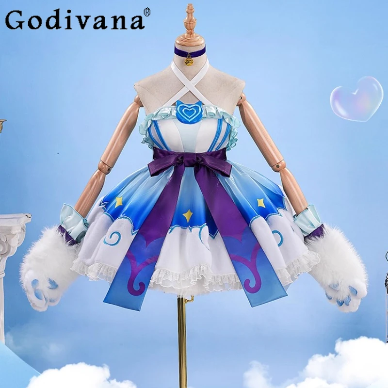 Honor of Kings Da Qiao Dress Set Women Cosplay Costume Cos Game Anime Dress Girls Party Uniform Halloween Play Role Clothes