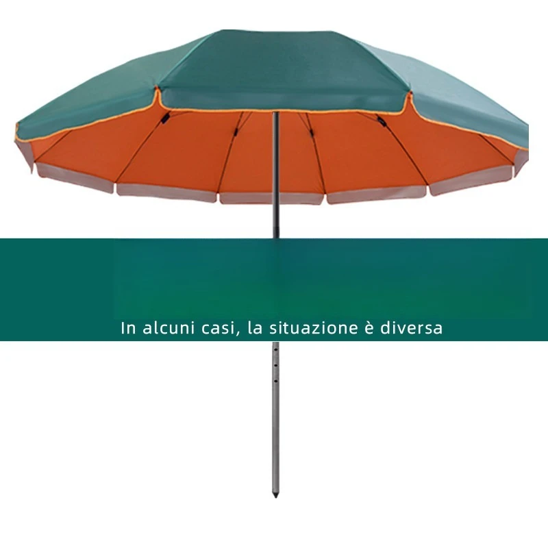 Folding Portable Travel Beach Umbrella With Three Section Telescopic Umbrella And Sand Anchor Turning Outdoor Sunshade Umbrella
