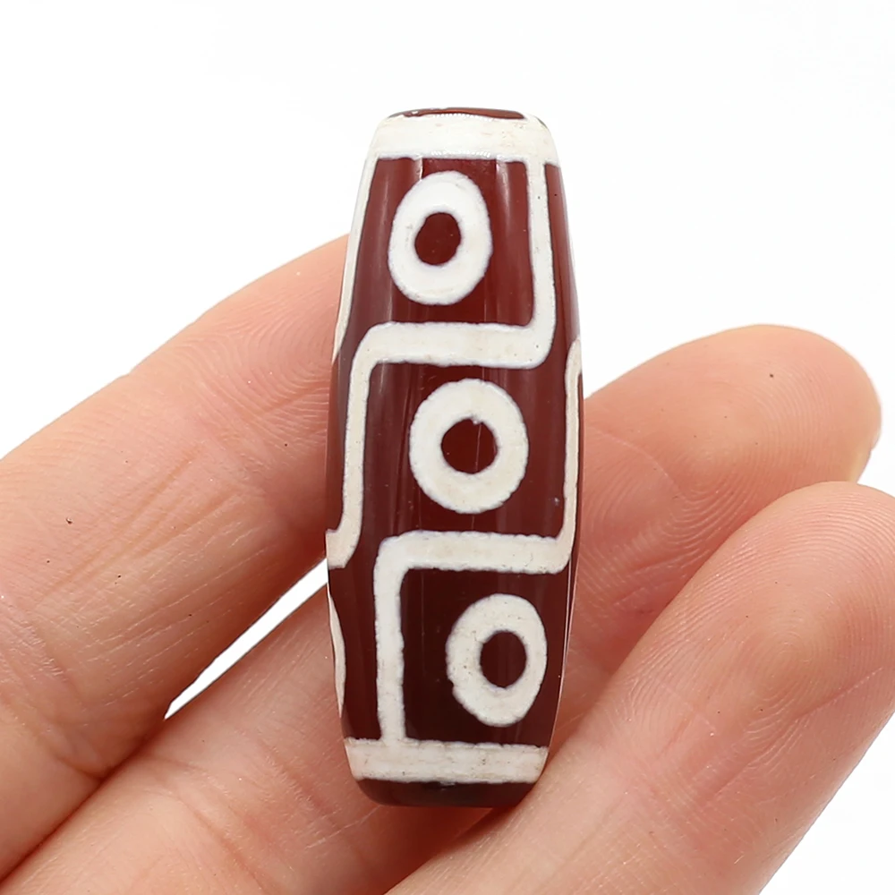 Natural Stone Tibet Dzi Bead Multi-color Available Hole Bead for Tribal Jewelry Making Diy Necklace Bracelet Accessories