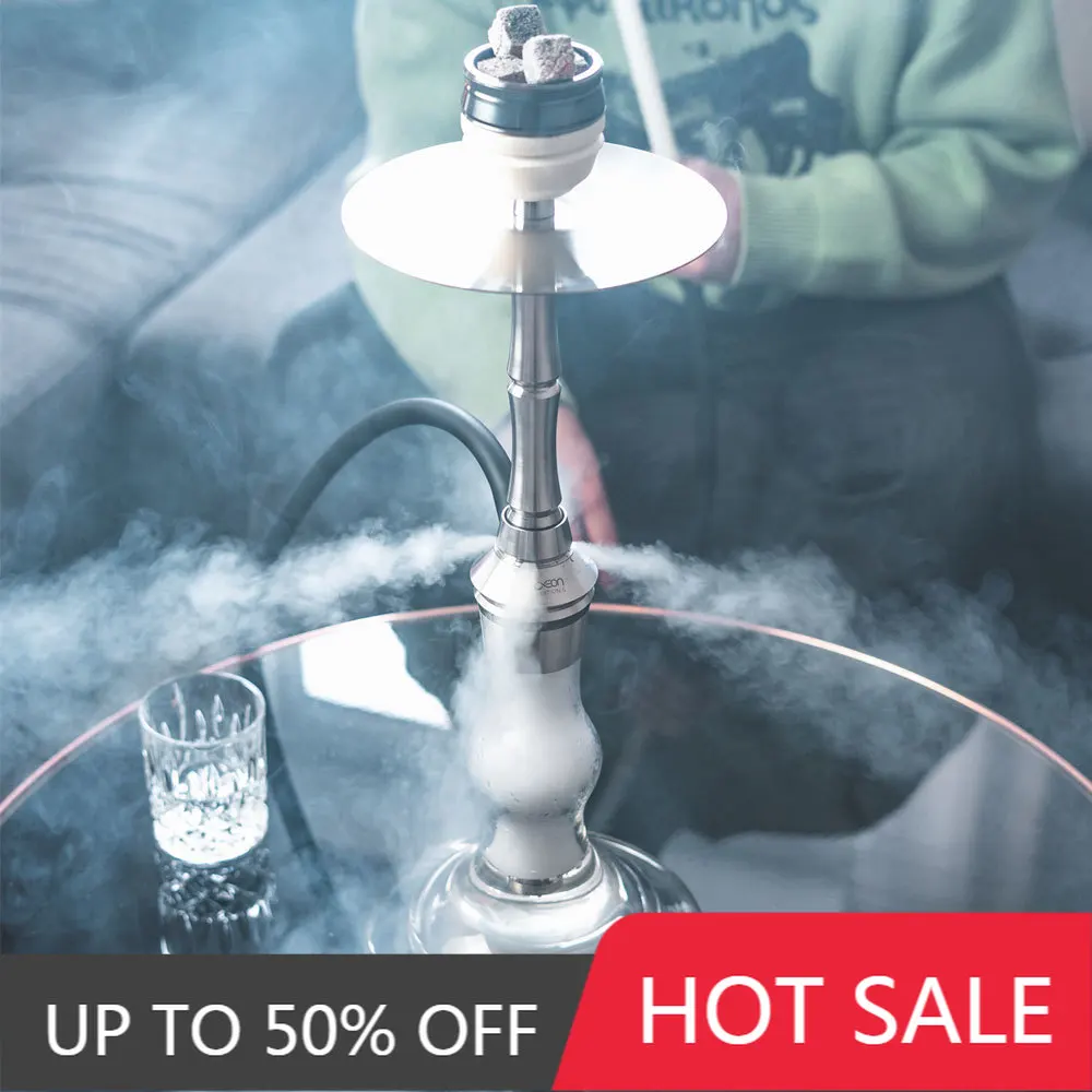 AEON AE5 Lounge Plus Hookah Shisha High Quality 304 Food Grade Stainless Steel Large Hookah With Glass Bottle Single Hose